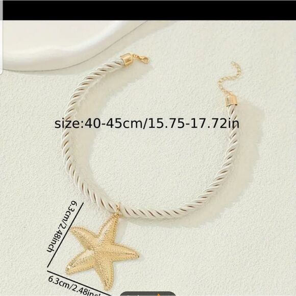 Starfish boho rope style necklace - Picture 4 of 11